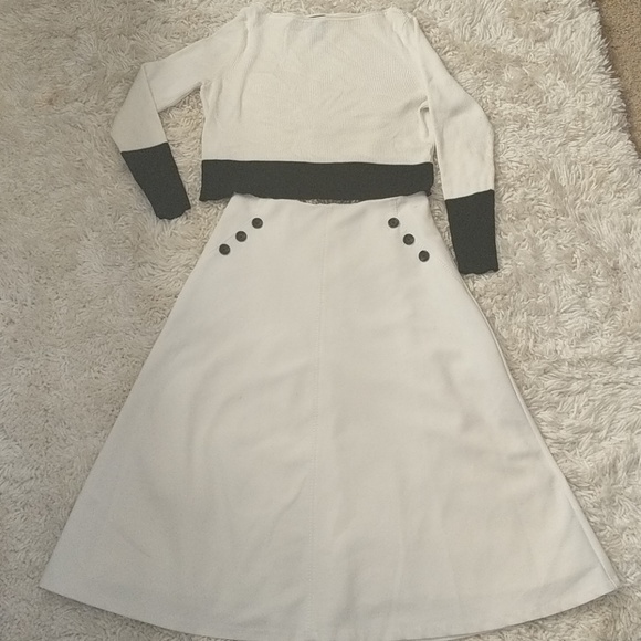 WHBM Set: A Line Skirt (8) & Cropped Sweater (L) - Picture 5 of 8